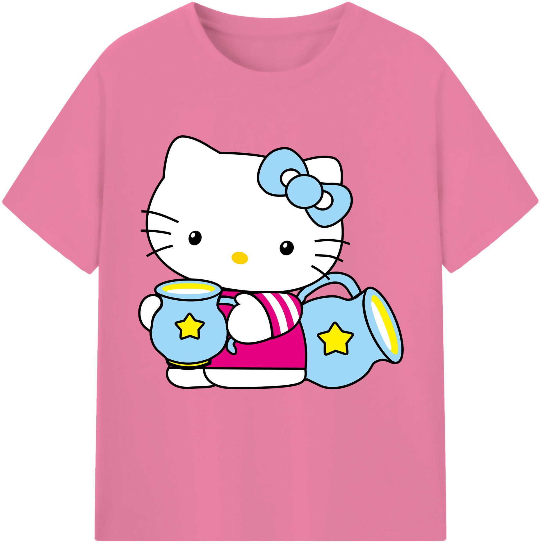 （画像用） Hello Kitty ハローキティ 綿100％半袖Tシャツ（フロントプリント）